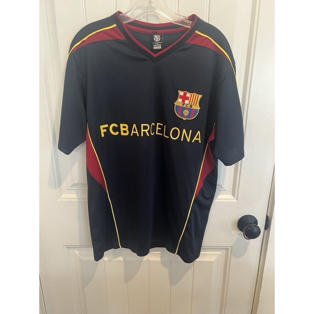 FC Barcelona Official Merchandise Jersey Mens M Soccer Football Shirt Navy FCB